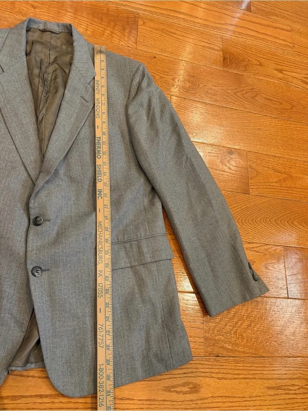 Vintage Sasson Brown Taupe 100% Wool Blazer Men’s 44 Classic Sport Coat